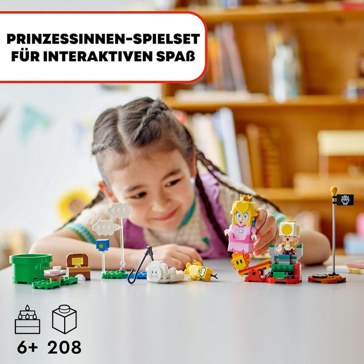 LEGO Super Mario Adventures With Interactive Peach, Playset pentru copii cu Yellow Toad, cadou Nintendo pentru băieți, fete și toți jucătorii de la 6 ani 71441