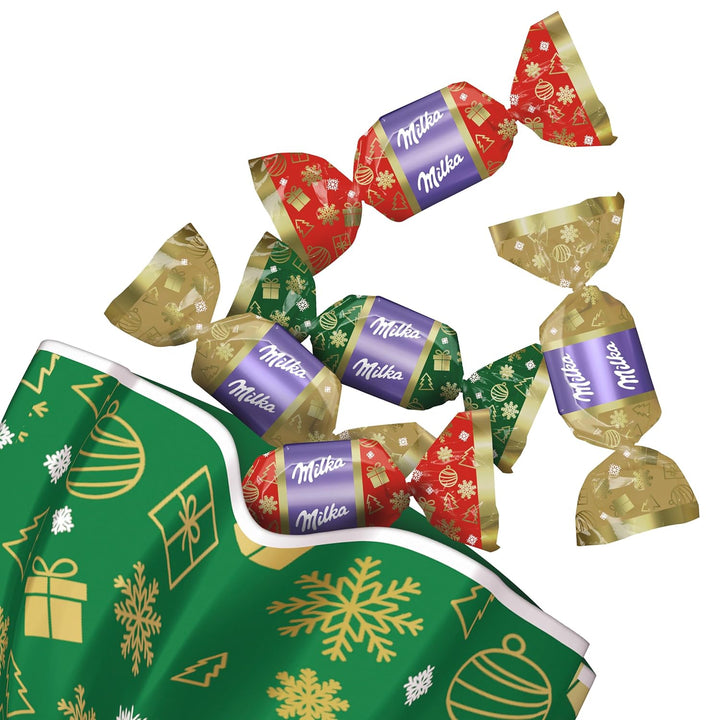 Milka Weihnachts-Pralinen Mix 1 X 180G I Weihnachtsschokolade Mischung Einzelpackung I Weihnachts-Geschenk Schokolade I Süßigkeiten Zu Weihnachten Aus 100% Alpenmilch Schokolade