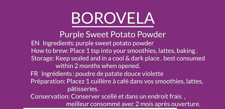 Pudră de cartofi dulci violet, colorant alimentar natural violet, în amestec pentru smoothie-uri, ingrediente naturale, 100 g