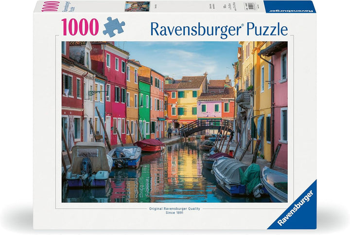 Ravensburger Puzzle 12000623 - Burano în Italia - puzzle jigsaw de 1000 de piese pentru adulți și copii de peste 14 ani,