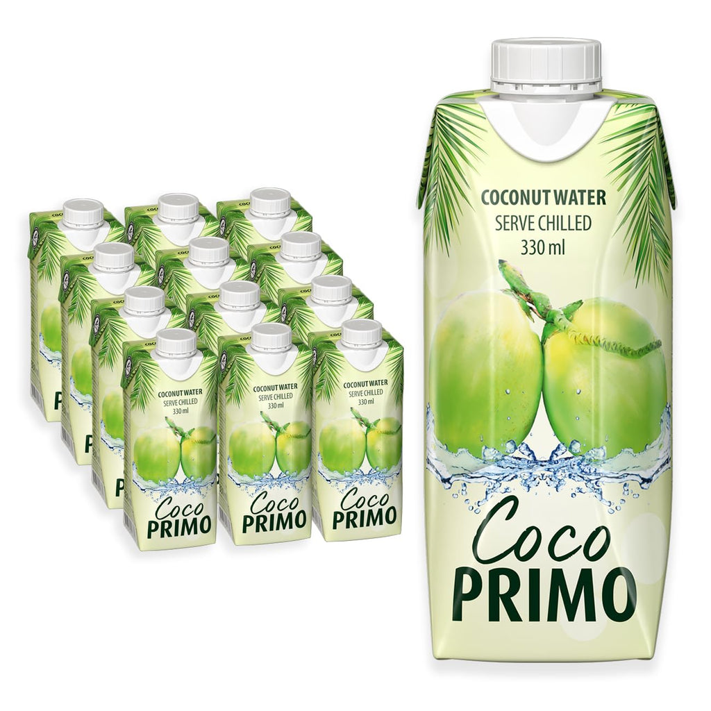 Apă de nucă de cocos, Pură, Băutură răcoritoare pentru sportivi, Calmant pentru sete, 12 X 330 ml