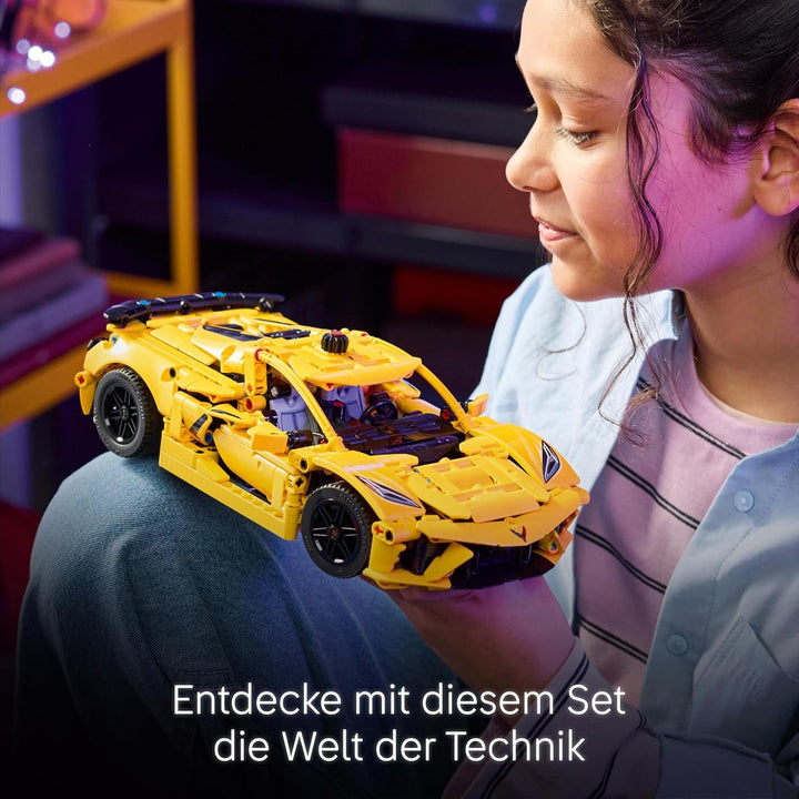 LEGO Technic Chevrolet Corvette Stingray - Jucărie de construit pentru colecționat - Mașină sport de jucărie - Model de mașină - Cadou pentru băieți și fete de la 9 ani care iubesc mașinile de jucărie 42205