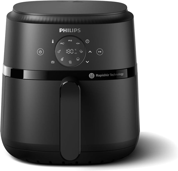 Philips Airfryer 2000-Serie 4,2L - Digitaler Touchscreen, 13 Garoptionen, 9 Voreingestellte Funktionen, Bis Zu 90% Weniger Fett Mit Rapidair Technologie, 1500W Leistung, Schwarz (NA229/00)