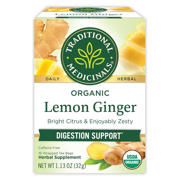 Organic Lemon Ginger Tea, 1.13 Oz, 16 Count Tea USA Naty Shop Default Title