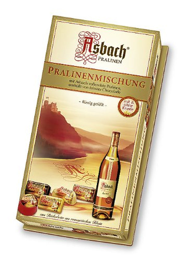 RCP Asbach Pralinenmischung, Mit Und Ohne Kruste, Flüssige Füllung, Alkoholhaltig, Tolles Geschenk, 2 X 125 G