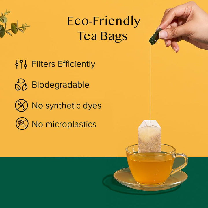 , Organic Turmeric Ginger Herbal Tea Bags (18 Count) Caffeine Free, Gluten Free | 100% Pure Herbal Blend - Earthy & Savory | Eco-Friendly Individually Wrapped Tea Bags | Direct from Source Tea USA Naty Shop