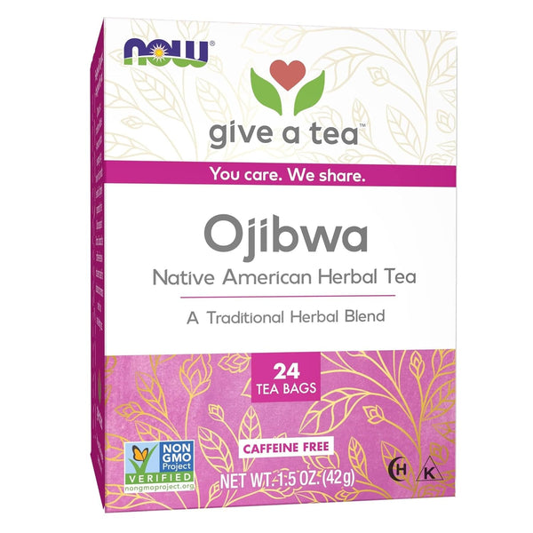 Give a Tea™ Ojibwa Tea, Herbal, Caffeine-Free, 24 Bags, Traditional North American Blend for Overall Wellness Tea USA Naty Shop Ojibwa