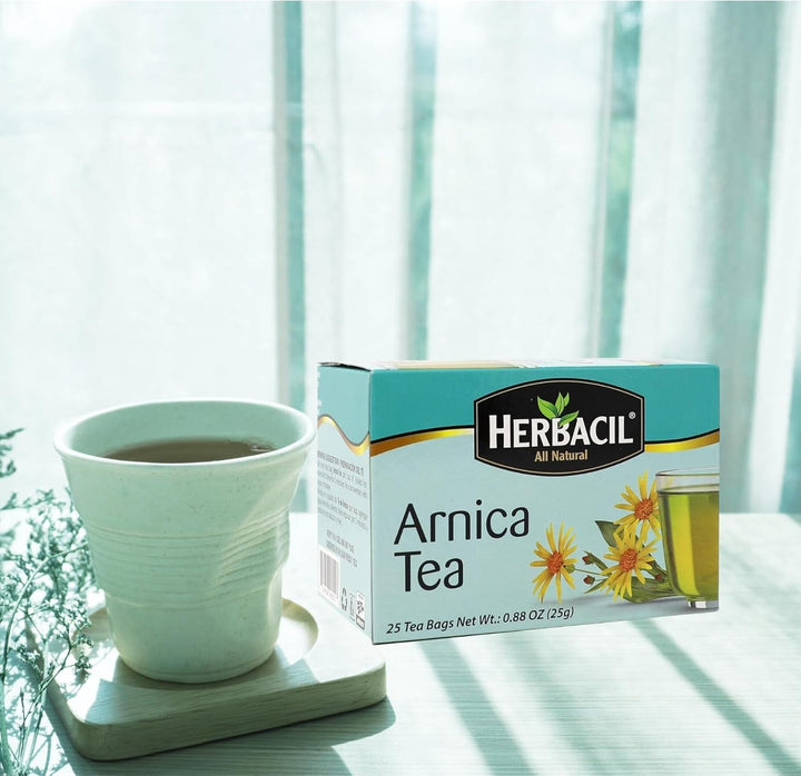 Arnica Tea, Caffeine-Free, 3-Pack, 0.88 Oz, 25 Tea Bags per Box (75 Tea Bags) Tea USA Naty Shop