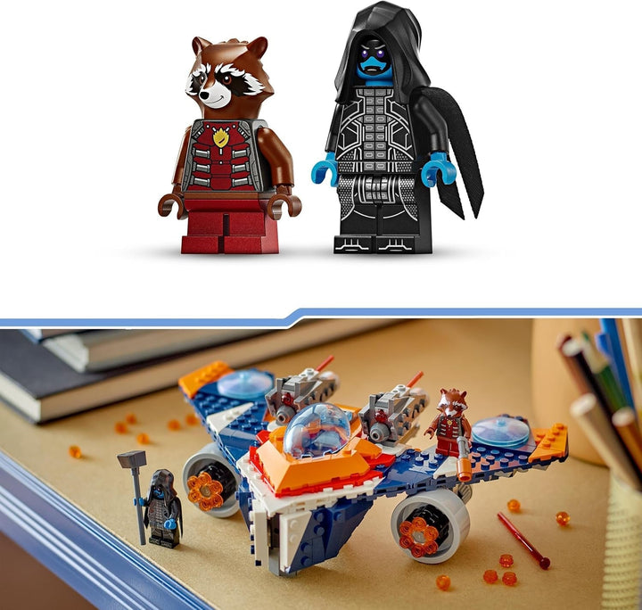 LEGO Marvel Rockets Spaceship Vs. Ronan, set cu navă spațială construibilă, jucărie cu supereroi din Gardienii Galaxiei cu figuri, cadou pentru băieți și fete de la 8 ani 76278