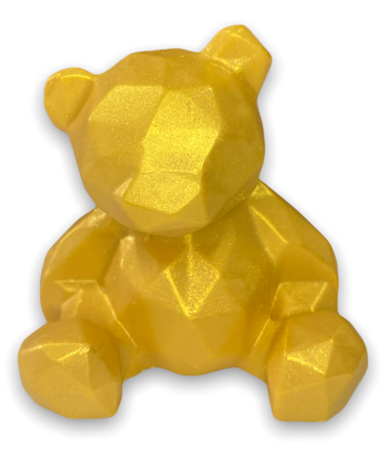 Decoratiune din ciocolata, Ursulet auriu