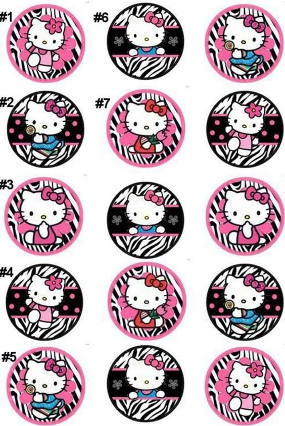 Imagine comestibila, vafa sau icing, format A4, Hello Kitty - Naty Shop 