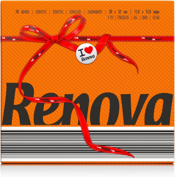 Șervețele de hârtie Renova, Red Label Orange - 70 de șervețele