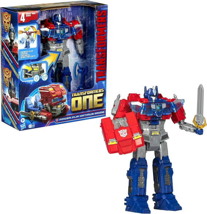 Transformers One Power Flip Optimus Prime (Orion Pax) figurină interactivă