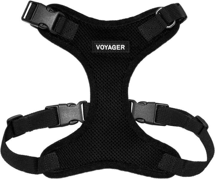Kit Voyager, Ham anti-evadare pentru pisici cu lesă de 1,5 m, cusături reflectorizante, mâner din neopren, pentru pisici mici, medii și mari, garnitură verde lime/negru, mărimea XS