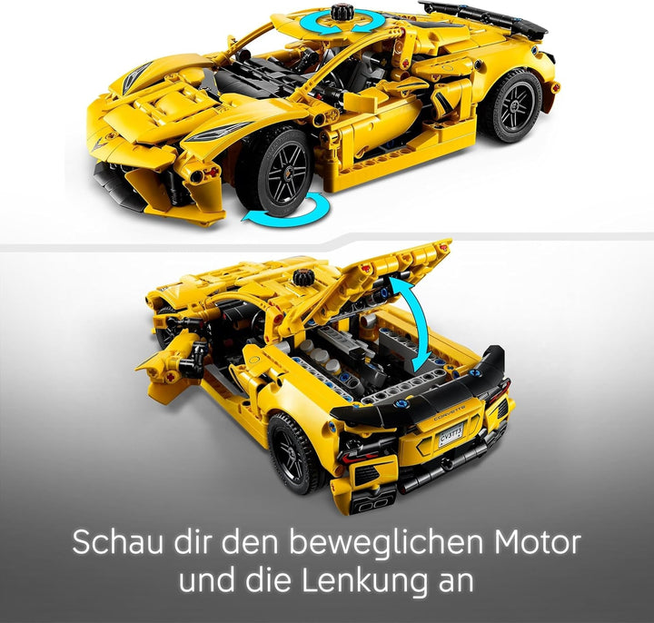 LEGO Technic Chevrolet Corvette Stingray - Jucărie de construit pentru colecționat - Mașină sport de jucărie - Model de mașină - Cadou pentru băieți și fete de la 9 ani care iubesc mașinile de jucărie 42205