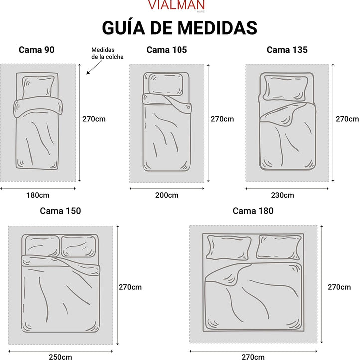 VIALMAN Sofia 30 Bouti Plapumă ușoară pentru pat dublu | dimensiune plapumă 250 X 270 cm, gri