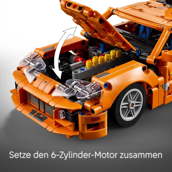 LEGO Technic Fast and Furious Toyota Supra MK4 - Mașină de jucărie - Cu motor cu 6 cilindri și uși care se deschid - Set de modele pentru băieți și fete de peste 9 ani - Idee de cadou pentru ziua de naștere 42204