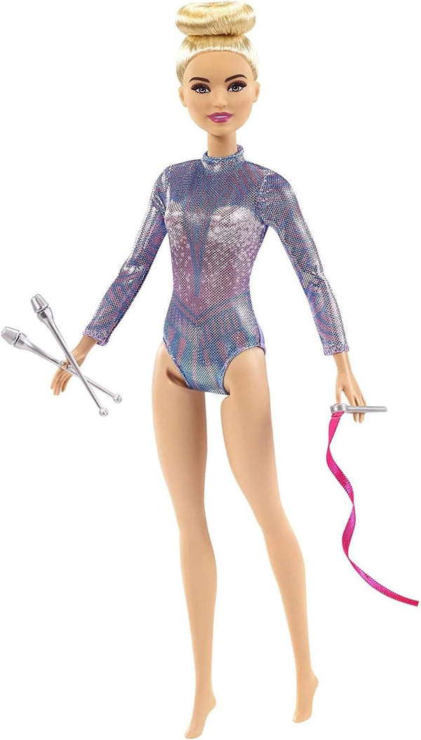Barbie Doll, You Can Be Anything Barbie Series, Gimnastică ritmică Barbie cu păr blond, accesorii Barbie, inclusiv păpușă Barbie, cadou pentru copii, jucărie de la 3 ani, Gtn65