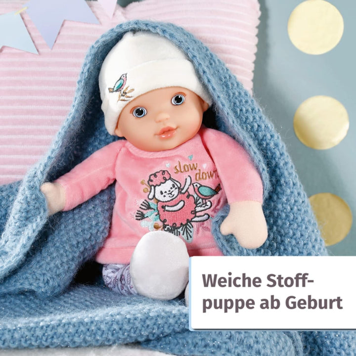 Zapf Creation 706428 Baby Annabell Sweetie pentru bebeluși 30Cm - Păpușă de cârpă roz moale pentru bebeluși, zornăitor integrat, lavabilă, poate fi folosită de la naștere.