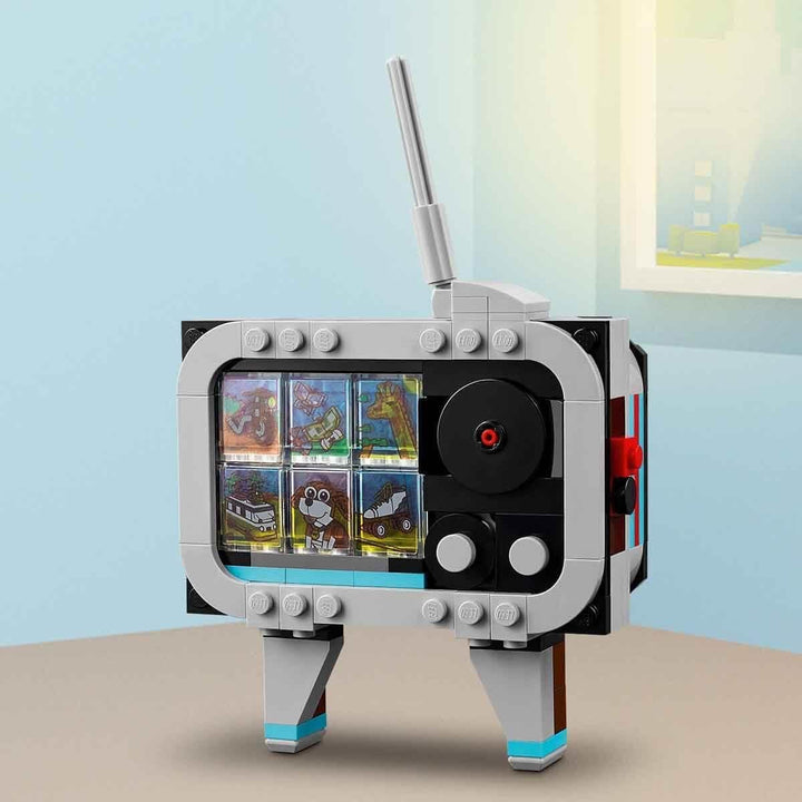 LEGO Creator 3In1 Retro Camera Toy, Camera video, Set TV, Decorațiuni de birou pentru copii sau accesorii pentru dormitor, Cadouri de fotografie pentru fete și băieți de la 8 ani 31147