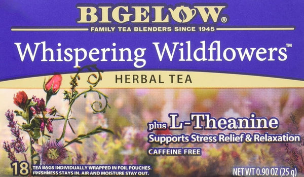 , Whispering Wildflowers Herbal Tea (Caffeine Free), 18 Count Tea USA Naty Shop Default Title