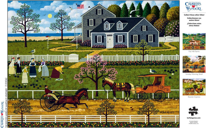 Buffalo Games - Charles Wysocki - Doamnele Boccie din Marthas Vineyard - puzzle jigsaw 1000 piese