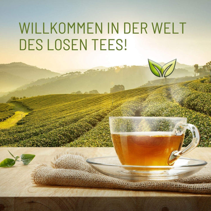 Teeverliebt - Ceai de fructe vrac Beerenkönigin 1000 g I Ceai de fructe vrac I Compoziție delicioasă a amestecului de ceai cu zmeură, căpșuni și mure I Ceai de înaltă calitate vrac 1 kg