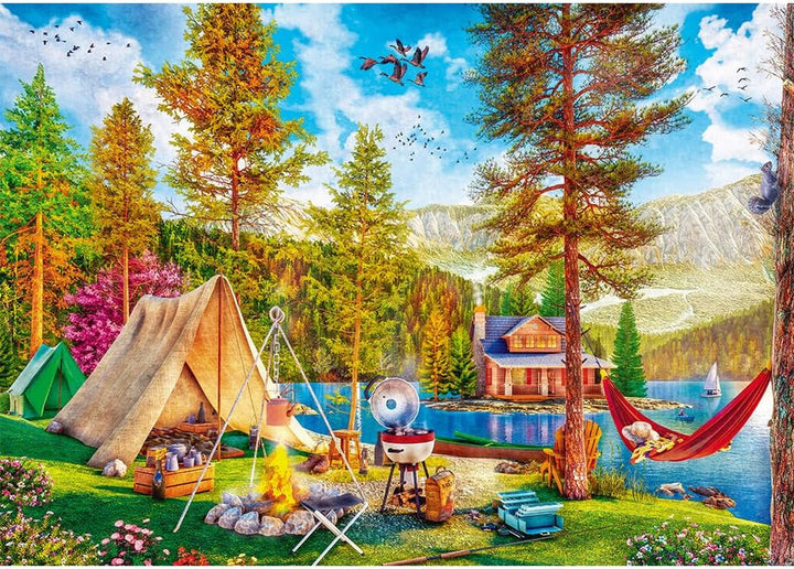 Trefl - Puzzle 2In1: Relaxare de vară - 2 X 500 piese - Set de două puzzle-uri, DIY, Divertisment creativ, Pentru adulți și copii de 10 ani și peste