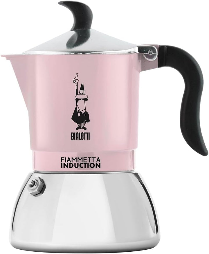 Bialetti Fiammetta Cafetieră cu inducție, aluminiu, oțel, roșu, 2 cești