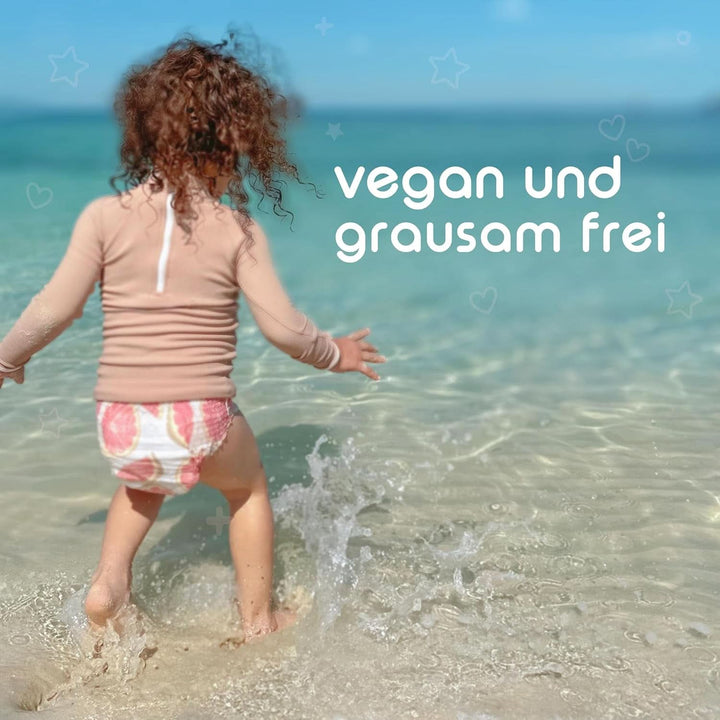 Pureborn Schwimmwindeln, Baby Swim Pants Größe L (9-14 Kg), 18 Stück, Für Strand Und Pool, Ultraweich, Elastisch, Auslaufsicher, Dermatologisch Getestet, Sommerdrucke