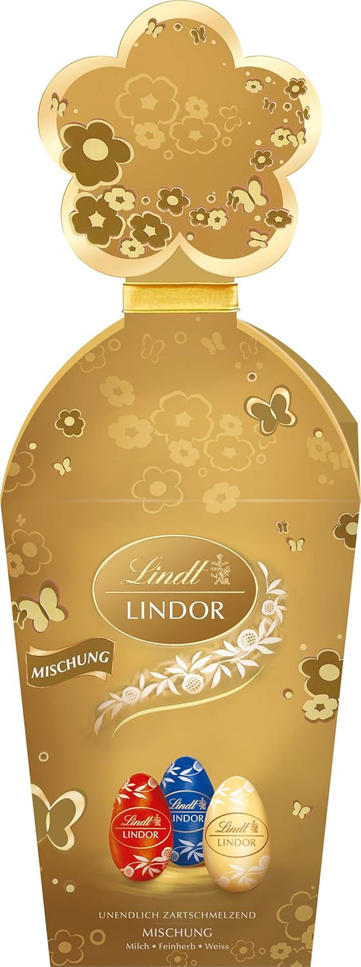 Lindt Schokolade LINDOR Eierkarton | 168 G | 6 X LINDOR Vollmilch Eier 28G Mit Zartschmelzender Füllung Im Eierkarton | Oster Schokolade | Schokoladengeschenk | Ostereier | Schokoeier