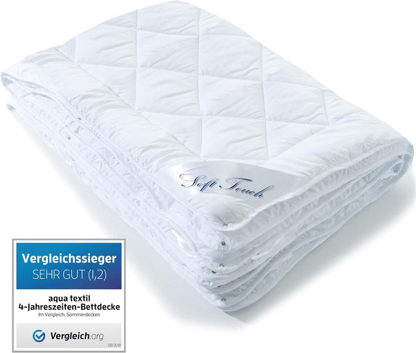 Aqua-Textil 4-sezon plapuma 135X200Cm Pături înnodate împreună Iarna 800G Vara 600G Reglarea climei Oeko-Tex Plapumi si pilote Naty Shop 135 X 200 Cm Microfibra 4 anotimpuri