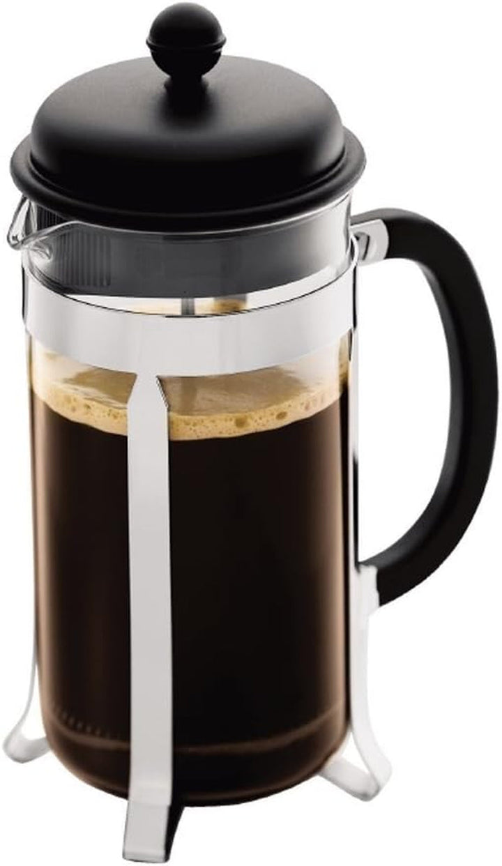 Bodum 1913-01 Cafetieră CAFFETTIERA (sistem French Press, filtru permanent din oțel inoxidabil, 0,35 litri) Negru
