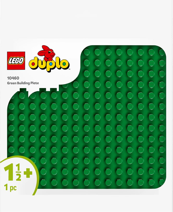 Placă de construcție LEGO DUPLO în verde, Jucărie de construcție pentru copii mici de la 18 luni, Pentru afișarea modelelor, Permite preșcolarilor să construiască creativ și să se joace imaginativ, Jucărie educațională 10460