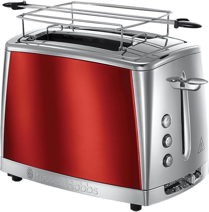 Cafetiera Russell Hobbs [cronometru digital, cap efervescent pentru extracție și aromă optime] Luna Red (Max 12 cești, ulcior din sticlă de 1,5L, placă de menținere la cald, 1000W) Filtru de cafea 23240-56