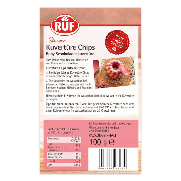 RUF Couverture Chips Ruby, 100 grame