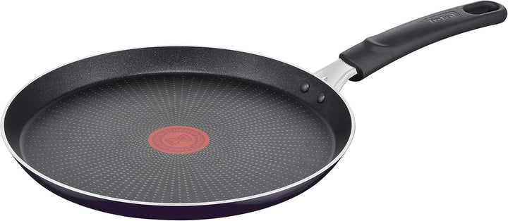 Tefal D52606 Resist Bratpfanne 28 Cm | Sichere Titanium Antihaftversiegelung | Thermo-Signal Temperaturindikator | Leichte Reinigung | Flame Protect-Technologie | Schwarz