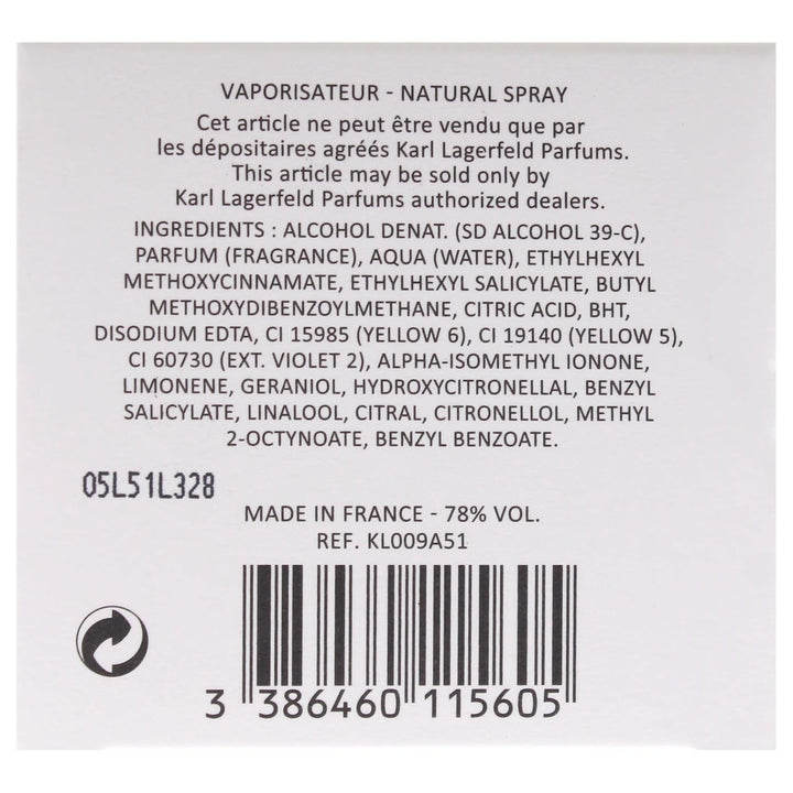 KARL LAGERFELD Paris 21 Rue Saint-Guillaume, Eau De Parfum