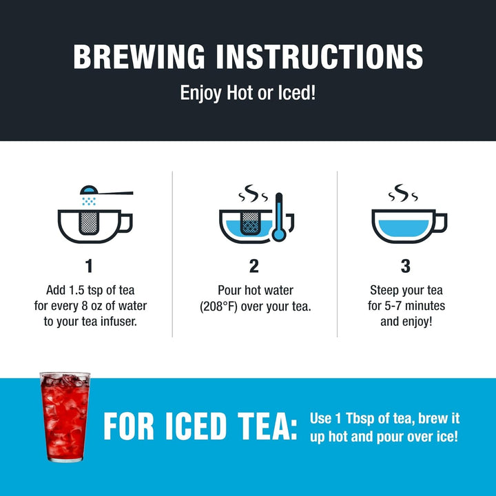 - Fireberry Cranberry Hibiscus Loose Leaf Tea | Caffeine-Free | Herbal Blend with Hibiscus, Cranberry, Currants, and Rooibos | Hot or Iced | Refillable Tin | Makes up to 50 Cups | 5 Ounce Tea USA Naty Shop