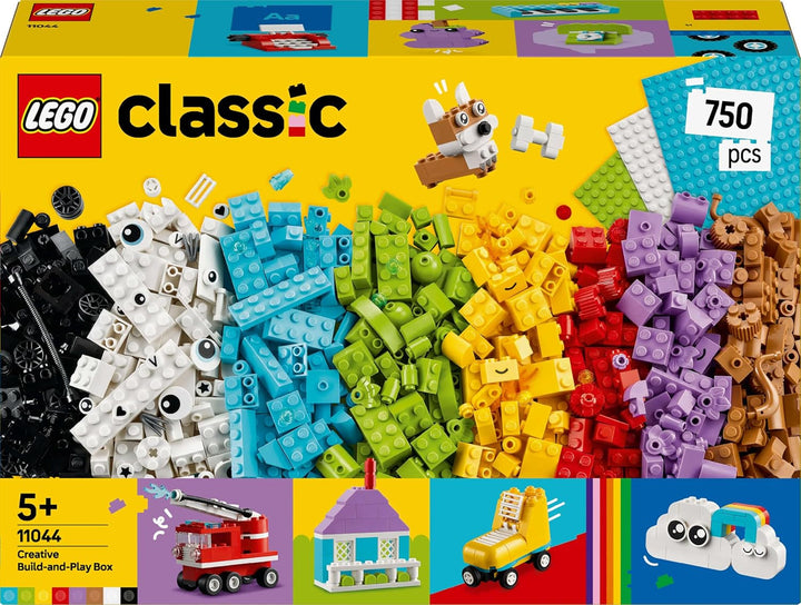 Set creativ LEGO Classic pentru construcție și joacă - set cu cărămizi colorate - construiește o casă, un câine, o mașină amuzantă, o claviatură de pian și un curcubeu - set de artizanat pentru băieți și fete de la 5 ani