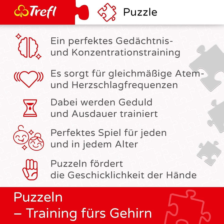 Trefl TR27091 Cascada Haifoss, Islanda 2000 de piese, calitate premium, pentru adulți și copii de la 12 ani Puzzle colorat, lumini din Dubai, roșu