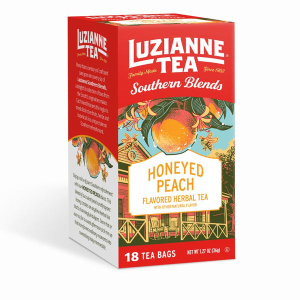 Southern Blends Honeyed Peach Flavored Herbal Tea Bags, 18Ct (Pack of 1) Tea USA Naty Shop Honeyed Peach 18 Count (Pack Of 1)