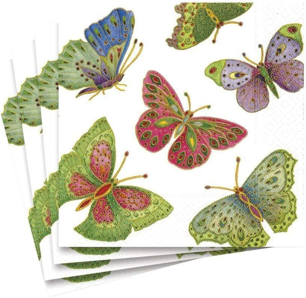10690L Șervețele din hârtie cu trei straturi, 20 bucăți 33 X 33 cm, Jeweled Butterflies