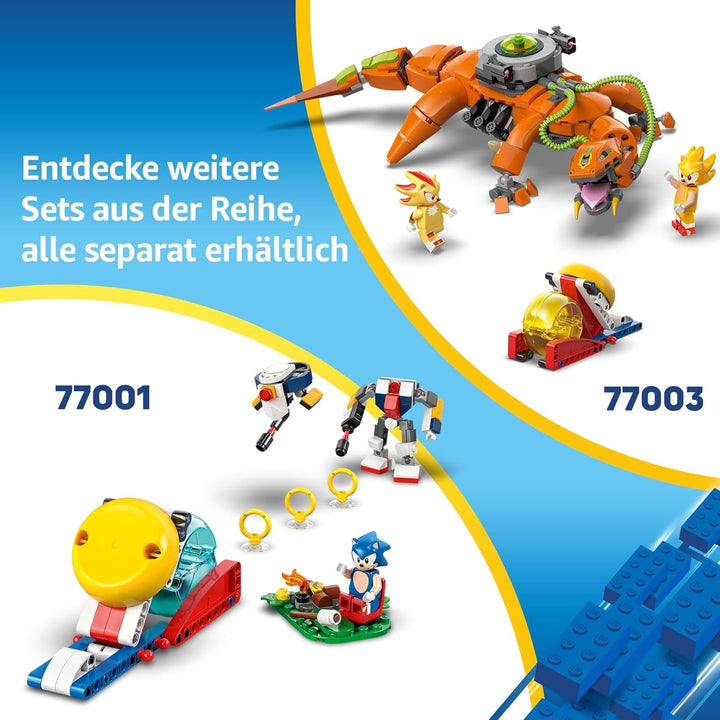 LEGO Sonic the Hedgehog Cyclone Vs. Metal Sonic - Jucărie Mechs de colecționat cu 2 minifigurine de jocuri video - Idee de cadou pentru băieți și fete de la 8 ani și adolescenți fani ai jocurilor 77002