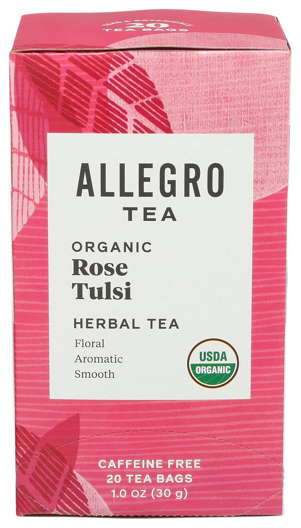 Allegro Tea, Organic Rose Tulsi Tea Bags, 20 Ct Tea USA Naty Shop Default Title
