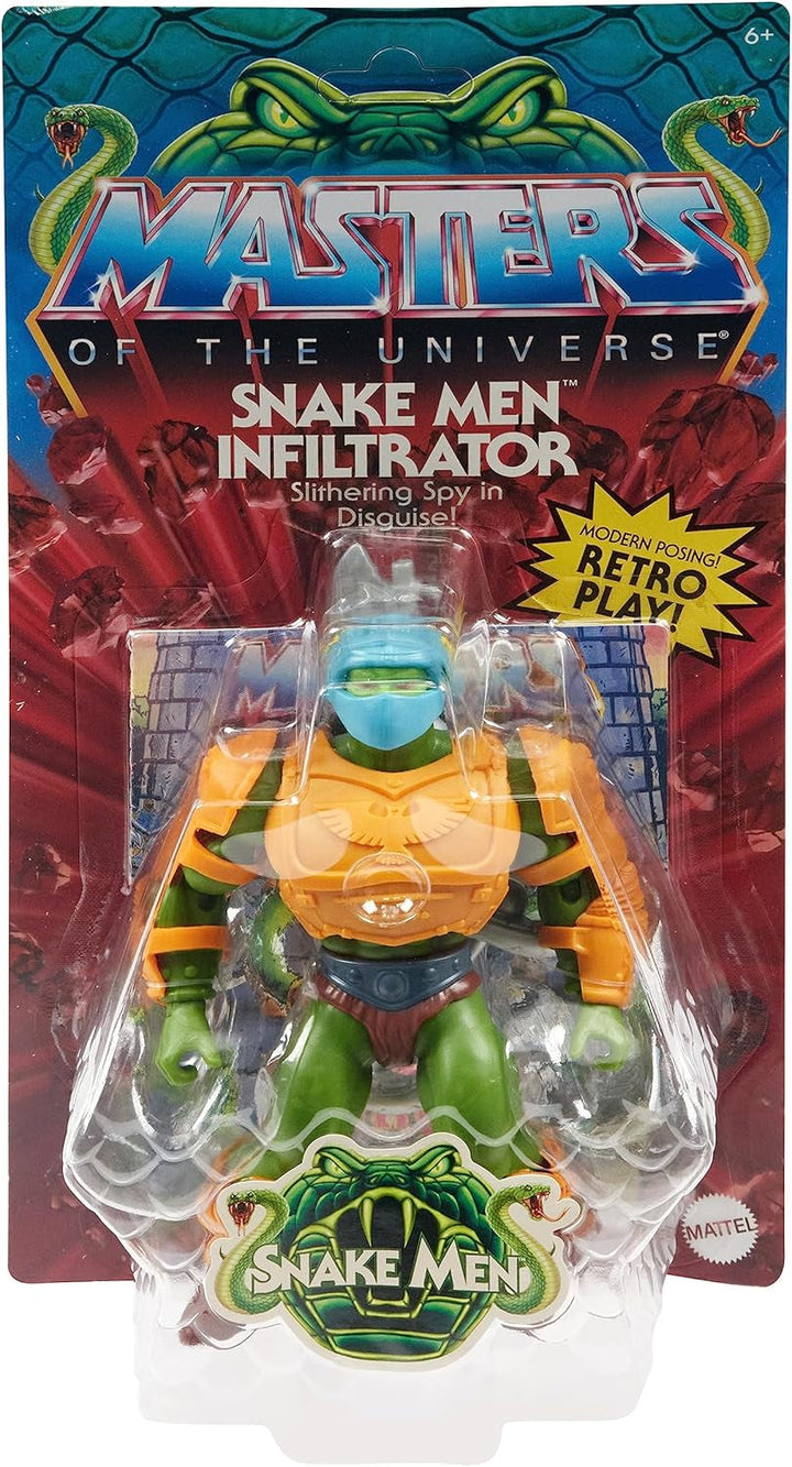 MASTERS of the UNIVERSE Action Figures - Colecție cu He-Man și Skeletor, 14 cm, 16 articulații, ambalaj retro, broșură mini-comic, pentru colecționari și copii de la 6 ani, HKM77