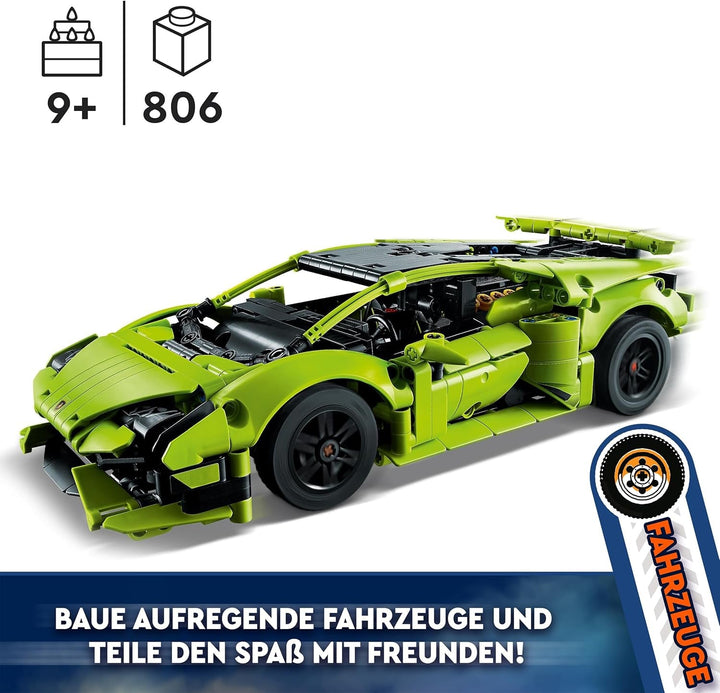LEGO 42161 Technic Lamborghini Huracán Tecnica kit model de mașină de jucărie, set de construcție pentru mașini de curse pentru copii, băieți, fete și fani ai sporturilor cu motor, cadou de colecționat