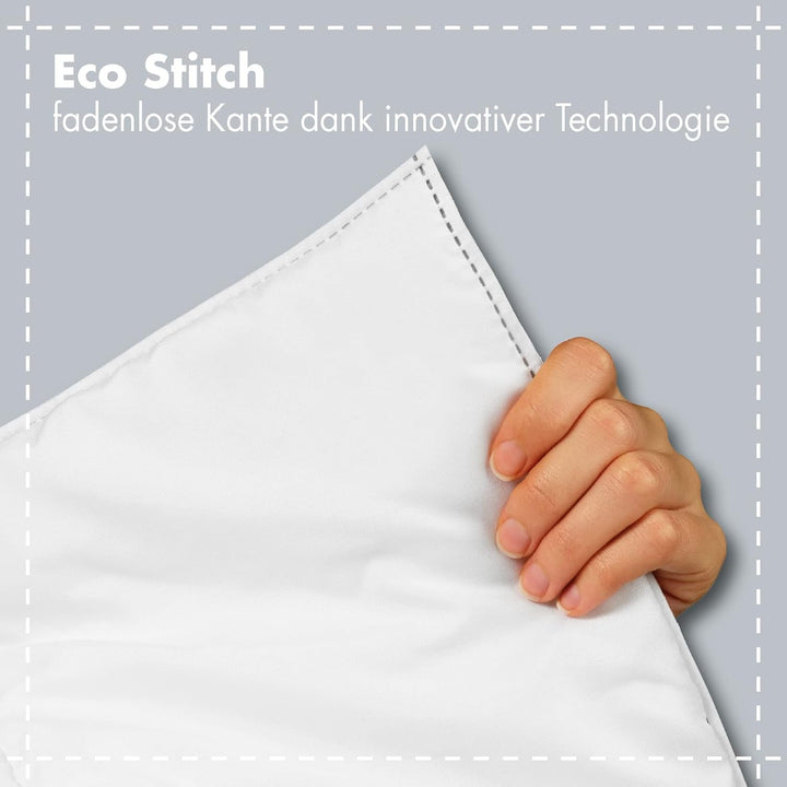 Set de pat de bază Traumnacht Green format dintr-o plapumă pentru tot anul, 135 X 200 cm + pernă 80 X 80 cm, certificat Oeko-Tex, produs în conformitate cu standardul de calitate german