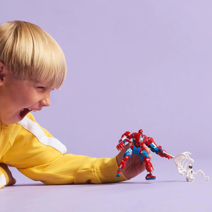 LEGO Marvel Spider-Man Mech Vs. Anti-Venom - Jucărie de supererou cu 2 minifigurine - Figură de acțiune cu brațe, picioare și degete mobile - Cadou pentru băieți și fete cu vârsta peste 6 ani 76308