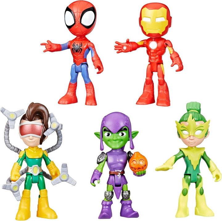 Hasbro Spidey and His Amazing Friends Masked Heroes Multipack, figuri de acțiune înalte de 10 cm, pentru copii cu vârsta peste 3 ani F1486